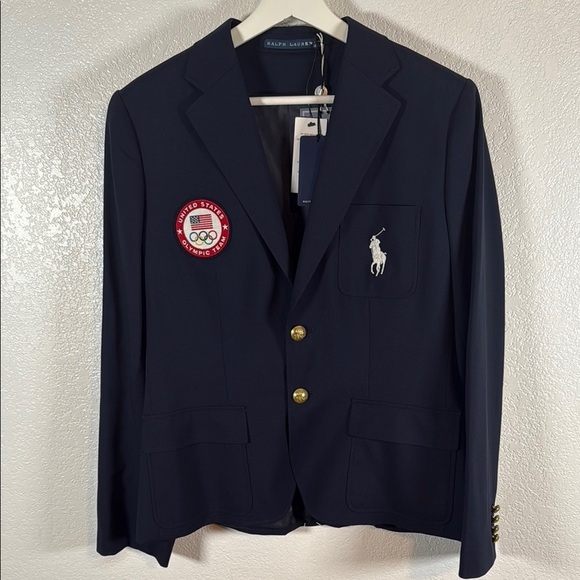 Ralph Lauren Navy 2012 US Olympic Team Opening Ceremony Wool Blazer Size 10R NWT - Picture 1 of 12